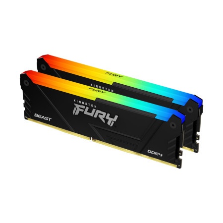 Kingston kf436c17bb2ak2 16gb (2x8gb kit) pc3600/16 rgb fury beast ram ddr4 ( 24200 )