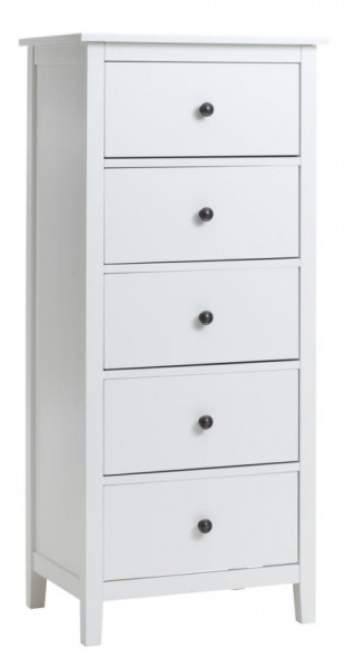 Komoda Nordby 5 fioka bela ( 3686341 )