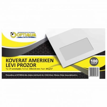 Koverat ameriken levi prozor lp 1/100 samolepiv *sr ( 10138 )