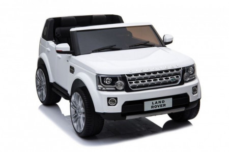 Land Rover Discovery Licencirani Dvosed sa kožnim sedištima i mekim gumama - Beli - Img 1