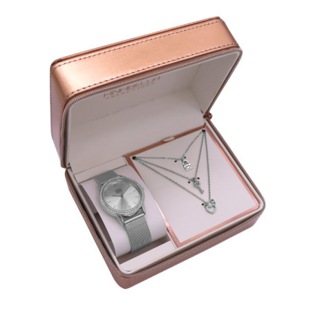 Lavender, poklon set, ručni sat i ogrlica, srebrna ( 505055 ) - Img 1