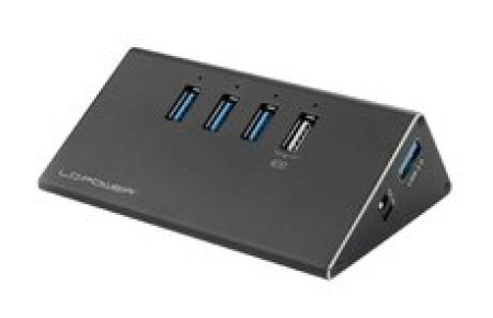 Lc power lc-hub-alu-2b-4 hub 4port usb3.0 aluminium new usb ( 15691 )