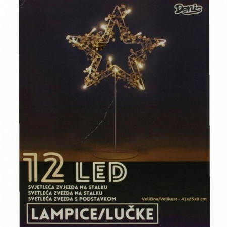 LED mini zvezda 12L bela ( 52-573000 ) - Img 1