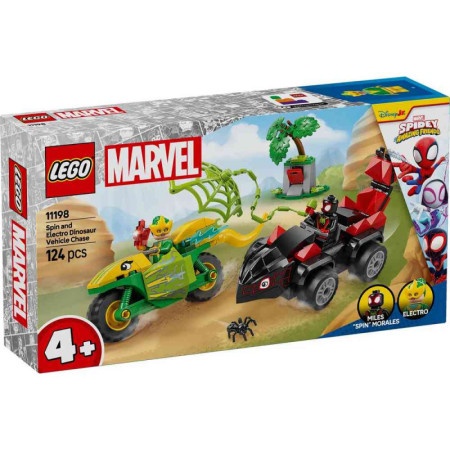 Lego spidey spin and electro dinosaur vehicle chase ( LE11198 )