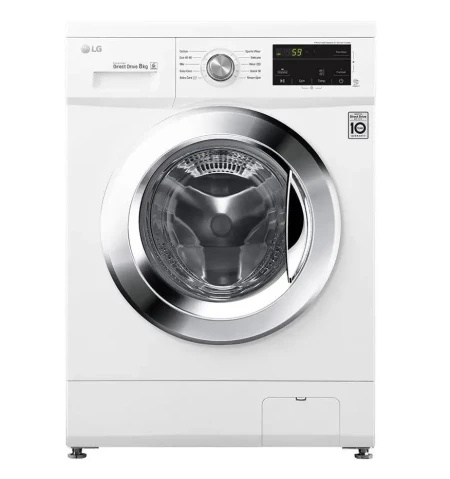 LG mašina za pranje veša, D, AI DD™, 8kg, 1400 rpm, Spa Steam, Smart Diagnosis™ ( F4J3TS4WE )