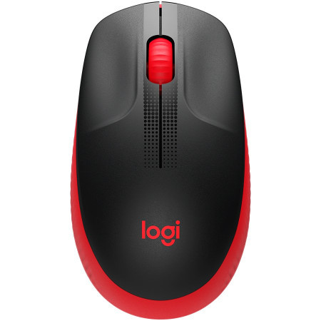 Logitech M190 full-size wireless mouse red - 2.4GHZ - EMEA - M190 ( 910-005908 )