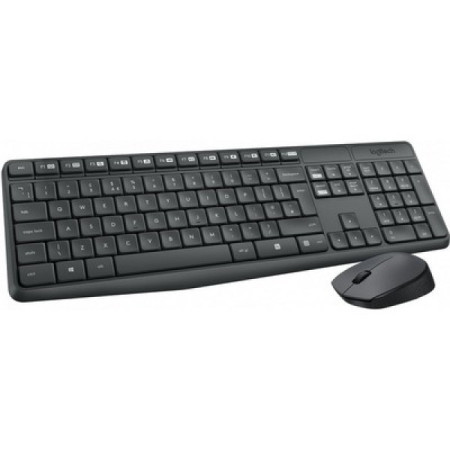 Logitech tastatura+miš MK235 wireless USB gray US 920-007931 - Img 1