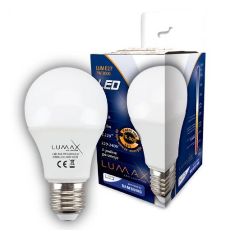 Lumax sijalica LED LUME27-7W 3000K 630 lm ( 003037 ) - Img 1