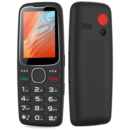 Meanit telefon mobilni, 2.4" ekran, sos dugme, crni - senior 10 plus, crni