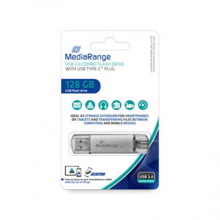 Mediarange 128GB/3.0/COMBO sa USB type-C PLUG/MR938 ( UFMR938 ) - Img 1