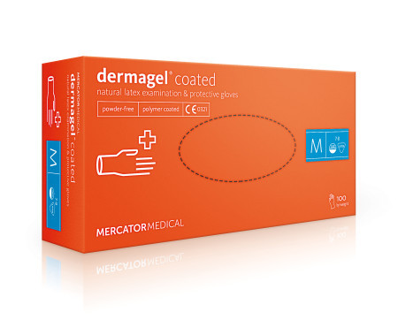 Mercator medical rukavice jednokratne latex dermagel coated veličina m ( rd100060m )