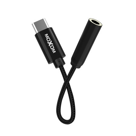 Moxom adapter audio mx-ax01 3.5mm na type c moxom pleteni crni ( AD433 )