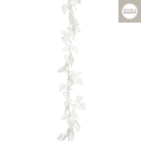 Novogodišnja dekoracija - garland leaves 180cm 1143449 - white - edl ( 043237 )-1