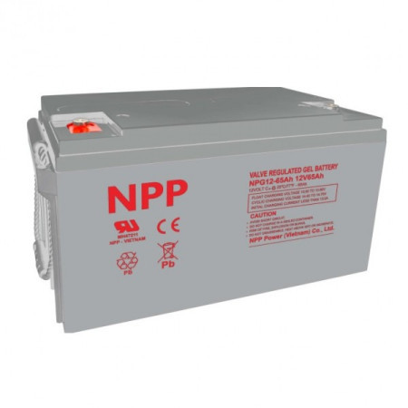 NPP VRLA-GEL LPG akumulator 12V/65AH/21KG ( ACCU1265/Z )