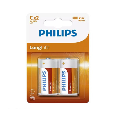 Philips baterija longlife R14/C 1.5V (1/2) ( 49497 ) - Img 1