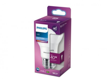 Philips LED 5W (40W) A60 E27 CDL 6500K FR ND 1PF/10 (PS758 )
