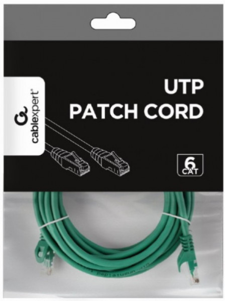 PP6U-3M/G Gembird Mrezni kabl, CAT6 UTP Patch cord 3m green - Img 1