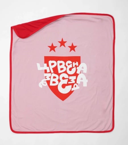 Prekrivac crvena zvezda interlok roze 80x90 ( 3131-24r )