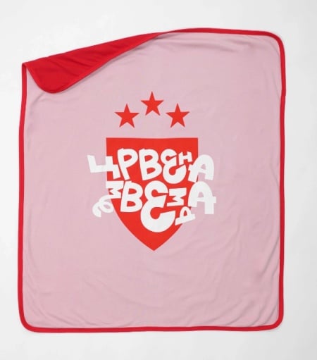 Prekrivač crvena zvezda interlok roze 80x90 ( 3131-24r )