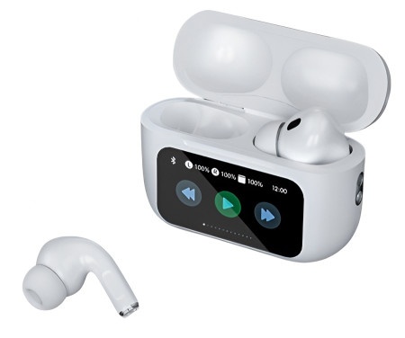 Remax W30 White Noise-Cancelling True Wireless Earbuds with Touchscreen