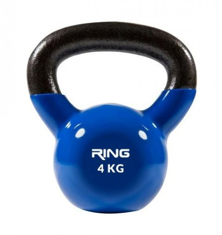 Ring kettlebell 4kg metal vinyl RX DB2174-4 blue - Img 1