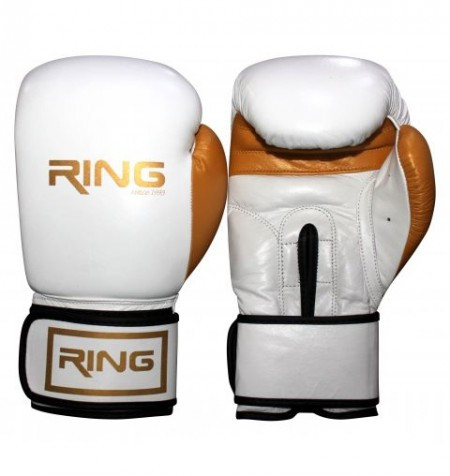 Ring rukavice za boks 12 OZ kozne - RS 3211-12 white - Img 1