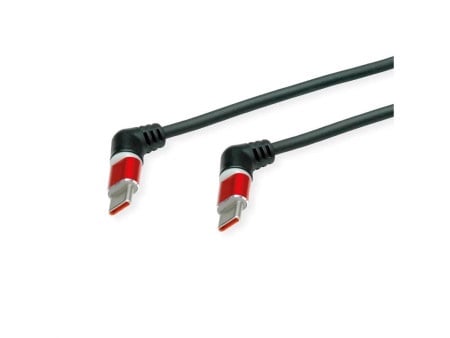 ROLINE 360° Rotation USB 2.0 Cable, C - C, M/M, 60W, Red Black, 2 m ( 5483 )