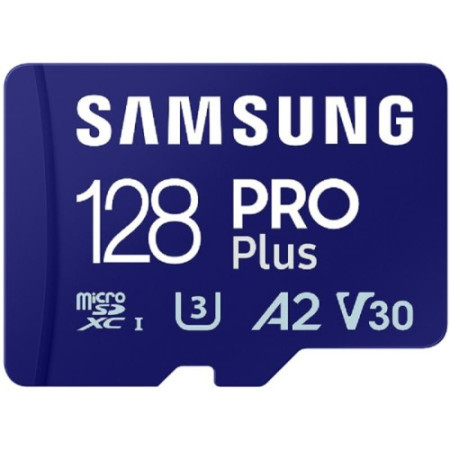 Samsung MicroSD 128GB, pro plus, SDXC, UHS-I U3 V30 A2, Read up to 180MB/s, Write up to 130 MB/s, w/USB Card Reader ( MB-MD128SB/WW )
