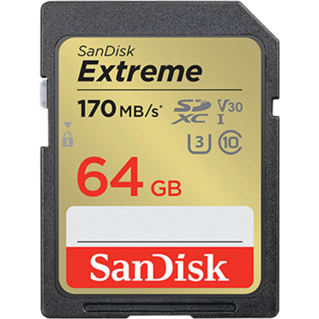 SanDisk SDXC 64GB extreme 170MB/s V30 UHS-I class10 U3 V30 - Img 1