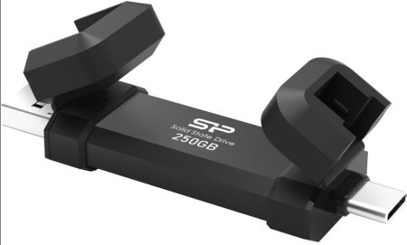 SiliconPower portable stick-type SSD 250GB, DS72, black ( SP250GBUC3S72V1K )