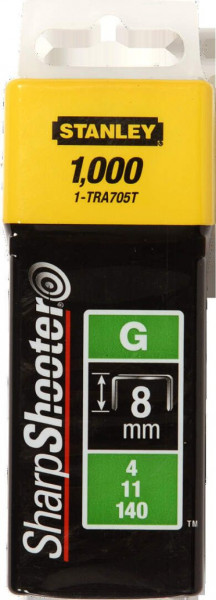 Stanley klemerice tip &quot;G&quot; / 1000kom - 8 mm ( 1-TRA705T ) - Img 1