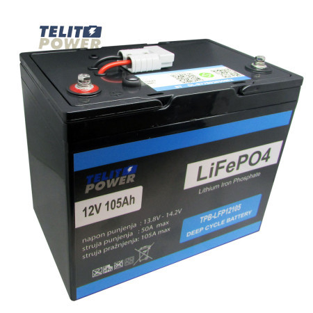 TelitPower 12V 105Ah TPB-LFP12105 LiFePO4 akumulator sa bluetooth konekcijom ( P-2787 ) - Img 1