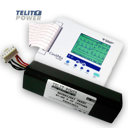 TelitPower baterija NiMH 9.6V 1600mAh za Fukuda Denshi FX-7202 EKG ( P-0418 ) - Img 1