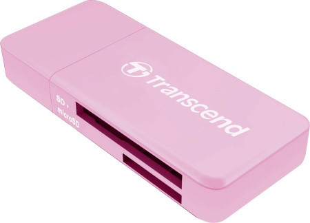 Transcend card reader, mini F5, USB3.0, SD/MicroSD SDHC/SDXC/UHS-I, pink ( TS-RDF5R )