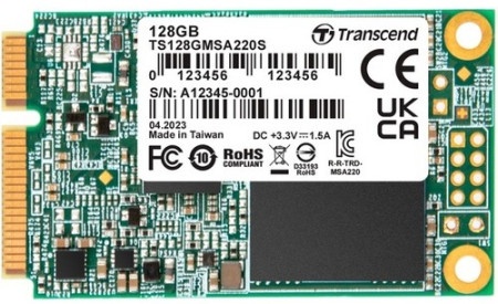 Transcend mSATA 128GB SSD, SATA III, 3D NAND, 220S Series ( TS128GMSA220S ) -1