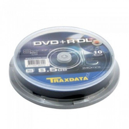 Traxdata DVD+R DL 8x 8.5 GB cake 10 komada srebrni ( 0232615 )