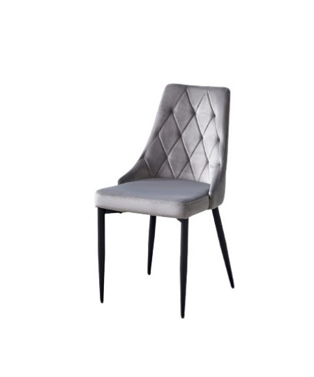 Trpezarijska stolica 1168 Svetlo Siva Metalne crne noge ( 775-516 )