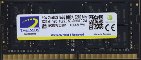 TwinMOS RAM SODIMM DDR4 16GB 3200MHz TwinMOS MDD416GB3200N