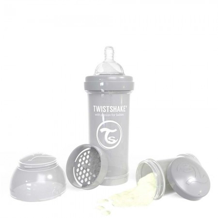 Twistshake flašica za bebe 260 ml pastel grey ( TS78260 )