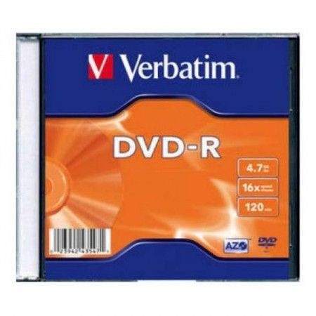 Verbatim DVD-R 4.7GB 16X SLIM CASE 43808 - SA KARTONCICEM - Img 1