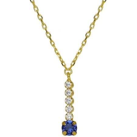 Victoria cruz shine sapphire gold ogrlica sa swarovski kristalima ( a4668-08dg )