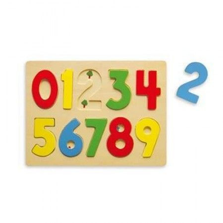 Viga Drvena puzzla 10 kom - brojevi ( 0126416 ) - Img 1