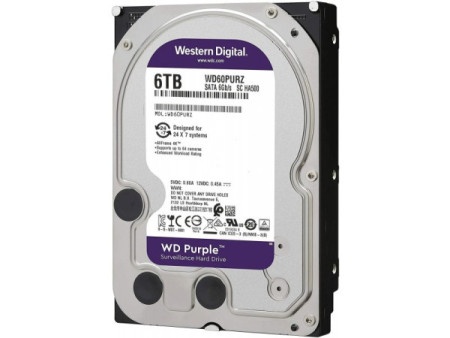 WD 6tb cmr sata3 wd64purz 256mb purple recertified HDD