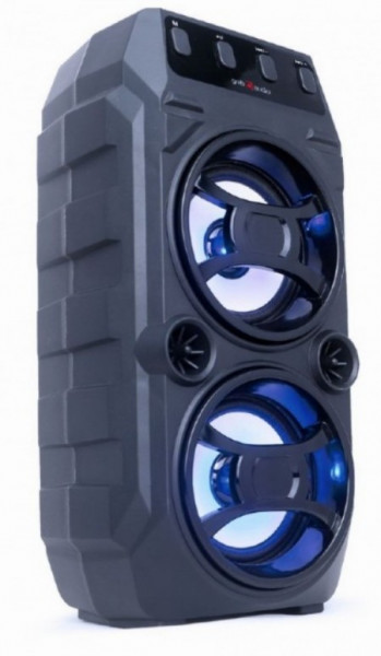 x-SPK-BT-13 Gembird Portable Bluetooth karaoke speaker 2x5W, FM, USB, SD, MIC 6,35mm, LED,black