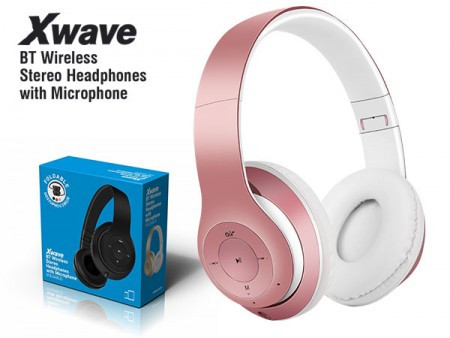 XWave BT Stereo slusalice sa mikrofonom v4.2 FM microSD Baterija 200mAh Pink ( MX350 pink ) - Img 1