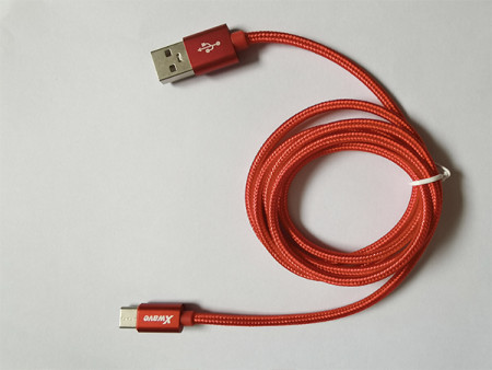 Xwave USB kabl TIP-C/USB 3.0 (tip A-muški)-USB 3.1 (TIP C-muški)/dužina 1,2m/3A/Aluminium /crveni upleteni ( USB TIP-C 1.2m 3A Al /red mesh