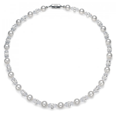 Ženska oliver weber pearl white ogrlica sa belim swarovski perlama ( 11010 )