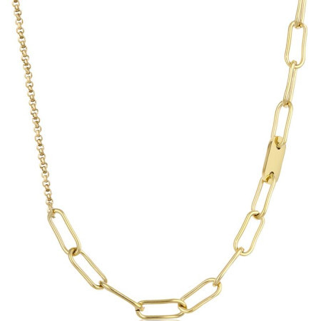 Ženska santa barbara polo zlatna ogrlica od hirurškog Čelika ( sbj.3.4003.2 ) - Img 1