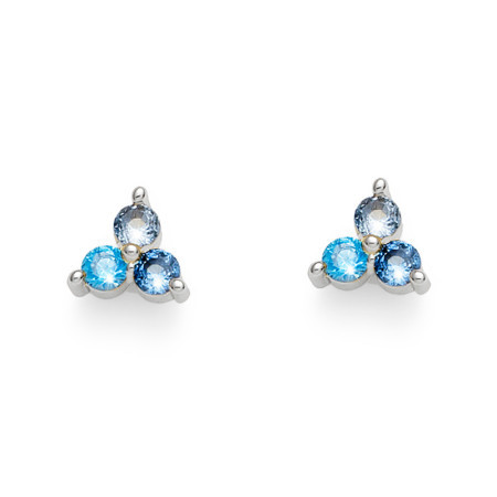 Ženske oliver weber wispy blue zircon mindjuše sa swarovski cirkonima ( 22988.blu )