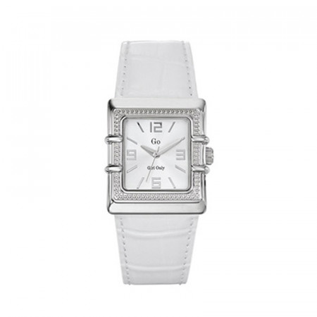 Ženski girl only kvadratni beli modni ručni sat sa belim kožnim kaišem ( 697792 ) - Img 1